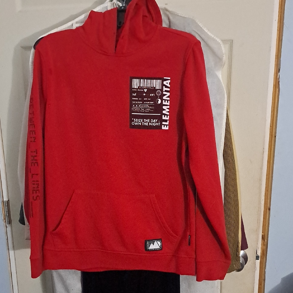 Element Red Zip-Up Men's Sweater